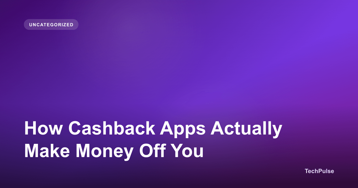 How Cashback Apps Actually Make Money Off You